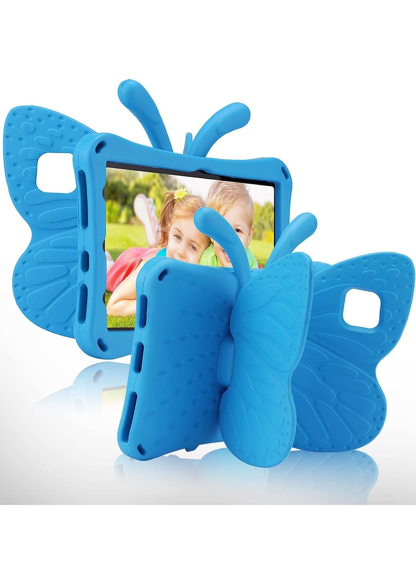 iPad 10 (10th Generation) Kids Case, iPad 10.9 (2022) Butterfly Case with Kickstand – Full-Body Drop Protective, Shockproof, Kid-Proof iPad Case (Blue)