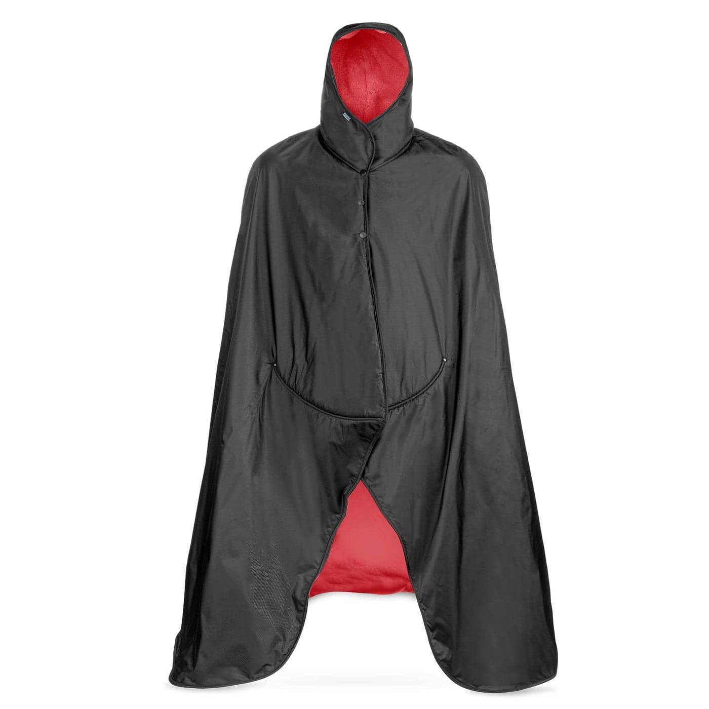 Mambe Large Extreme Weather Hooded Blanket Black 100 Waterproof and Windproof with Premium Stuff Sack Perfect for Watching Sportsand Staying Warm Outdoors Machine Washable