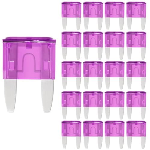 Gebildet 3A Mini Fuse 3 AMP ATM APM Blade Car Fuses 3Amp Automotive Fusibles for RV Auto Motorcycle Truck Pack of 20Pcs
