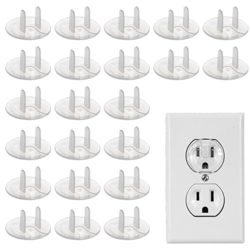 50 Pack Outlet Covers Baby Proofing Clear Outlet Covers Baby Safety Outlet Plug Covers Safe & Secure Electric Plug Protectors Sturdy Childproof Socket Covers for Home & Office
