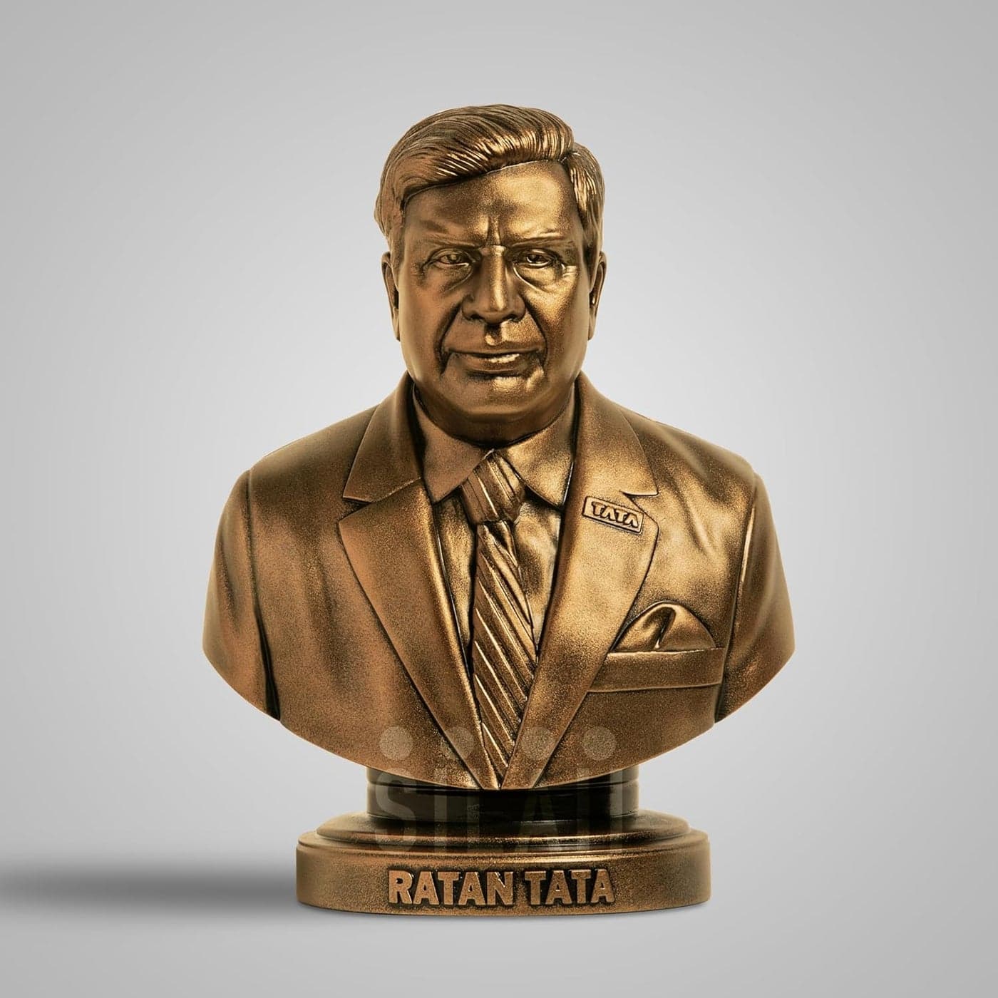 Ratan Tata Sculpture 5 Inch Antique Bronze Finish Handcrafted Iconic Leader Statue for Home Decor Office Desk Gift for Followers of Ratan Tata 5 Inch