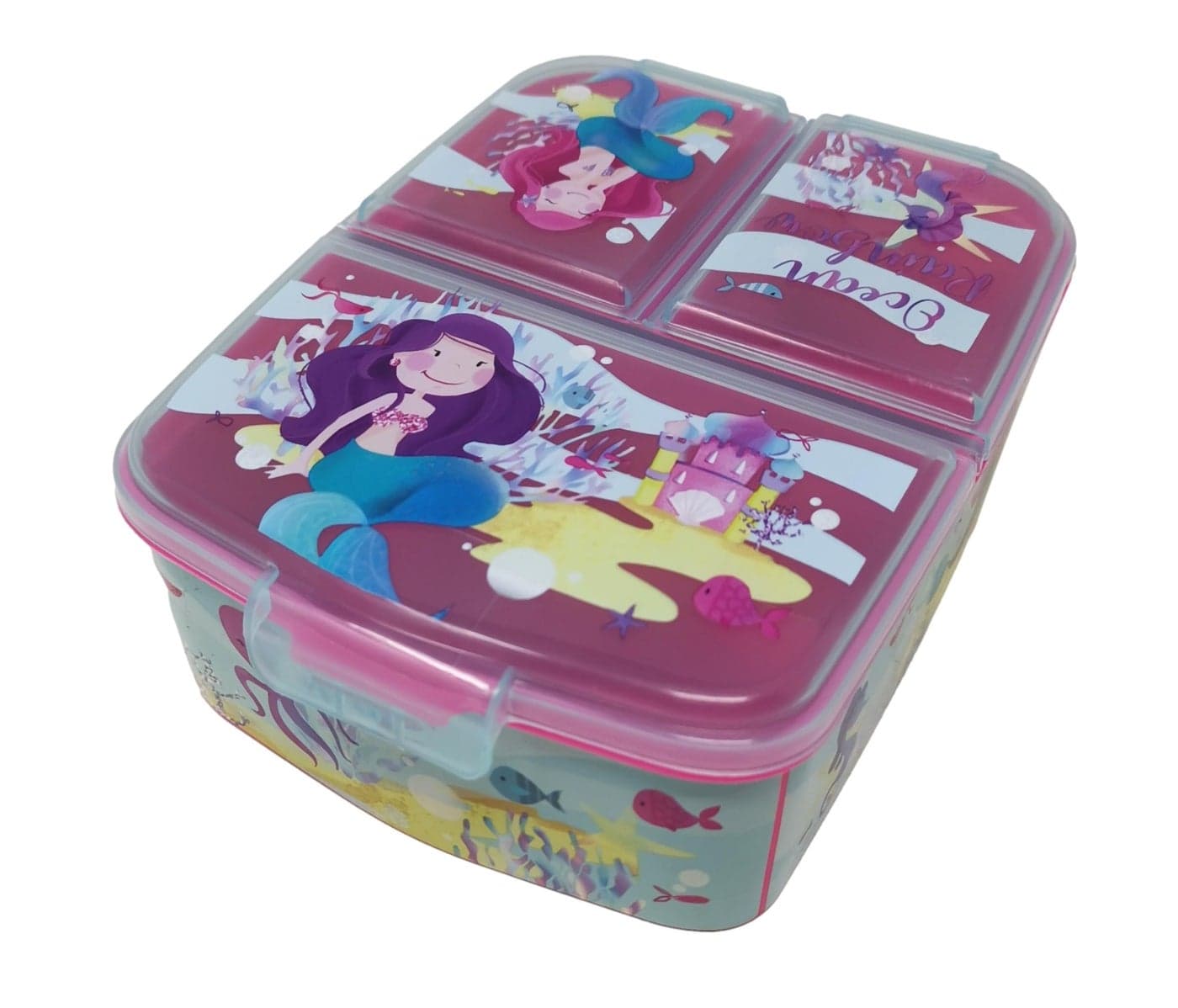 Theonoi Lunch Box Childrens Lunch Box Sandwich Box for Children Mermaid