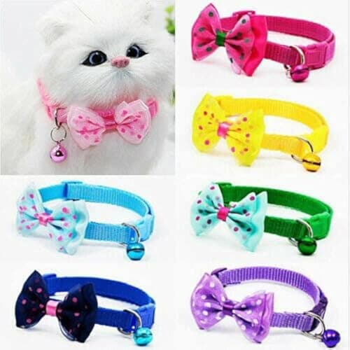 COZY PUPPIES 2.Pcs Dog Cat Pet Bowknot Cute Bow Tie Bell Adjustable Puppy Kitten Necktie Collar (Buy 1 Get 1 Free) Color May Vary ,?10 x 10 x 5 cm; 150 Grams