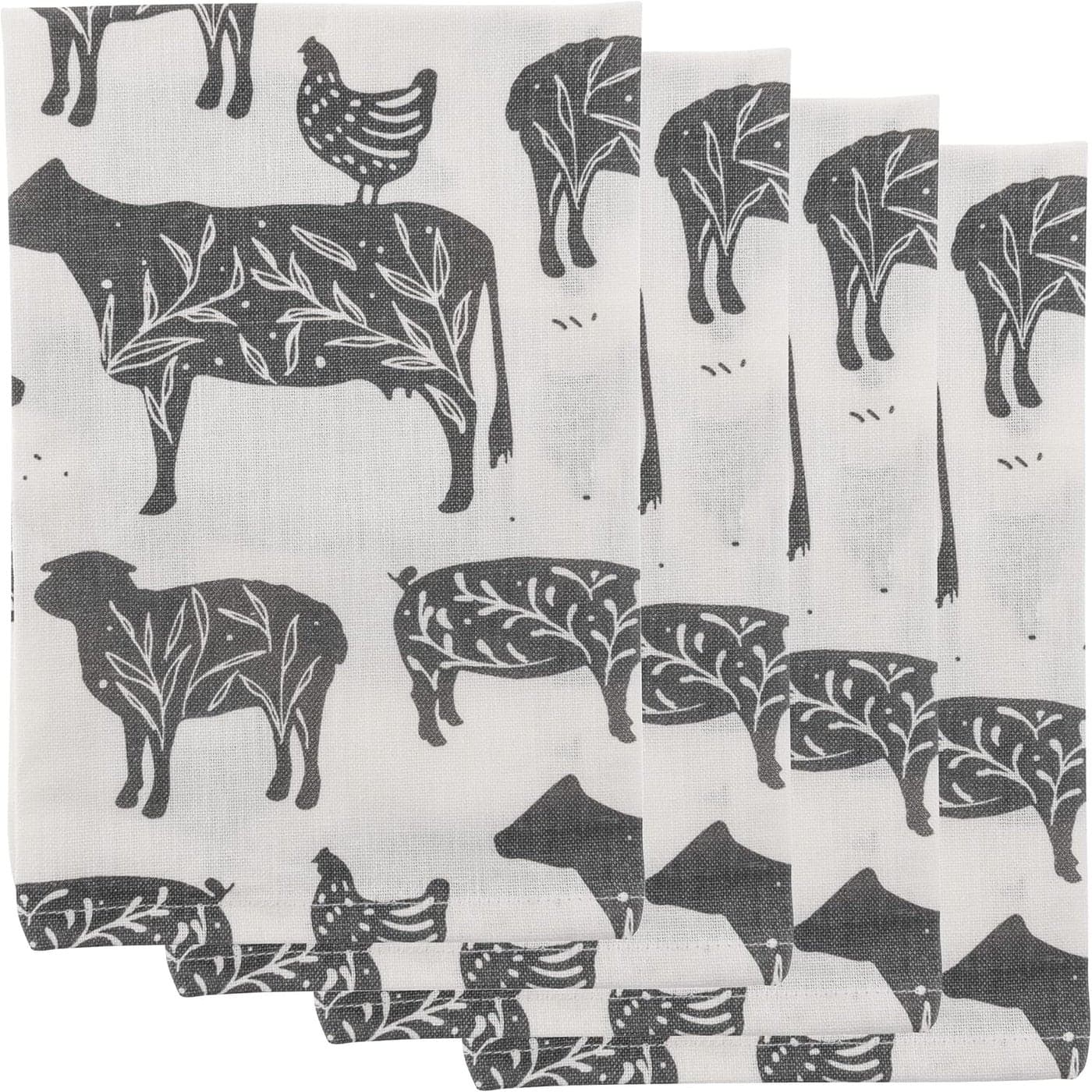 Karma Gifts Modern Farmhouse Dinner Napkin Herd S4One SizeKA1024