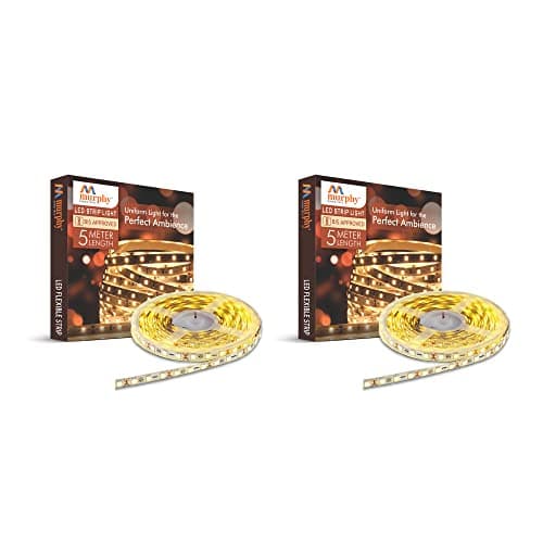 Murphy 35W LED Strip 2835 High Lumen Cove Light 5 Metre (120 LED/Mtr.) (Warm White, Pack of 2) with 12V DC 3Amp. Driver