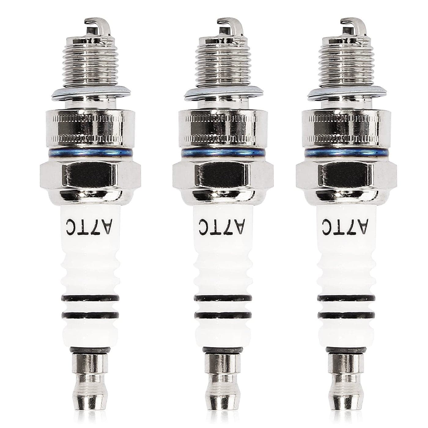 QAZAKY 3Pcs Spark Plug A7TC for GY6 50cc70cc 90cc 110cc 125cc 150cc ATV Scooter Pit Dirt Pocket Bike Moped Go Kart Quad Buggy TaoTao Buyang Roketa Sunl Baja Kymco Chinese U20FSR U22FSRU C5HA C5HSB