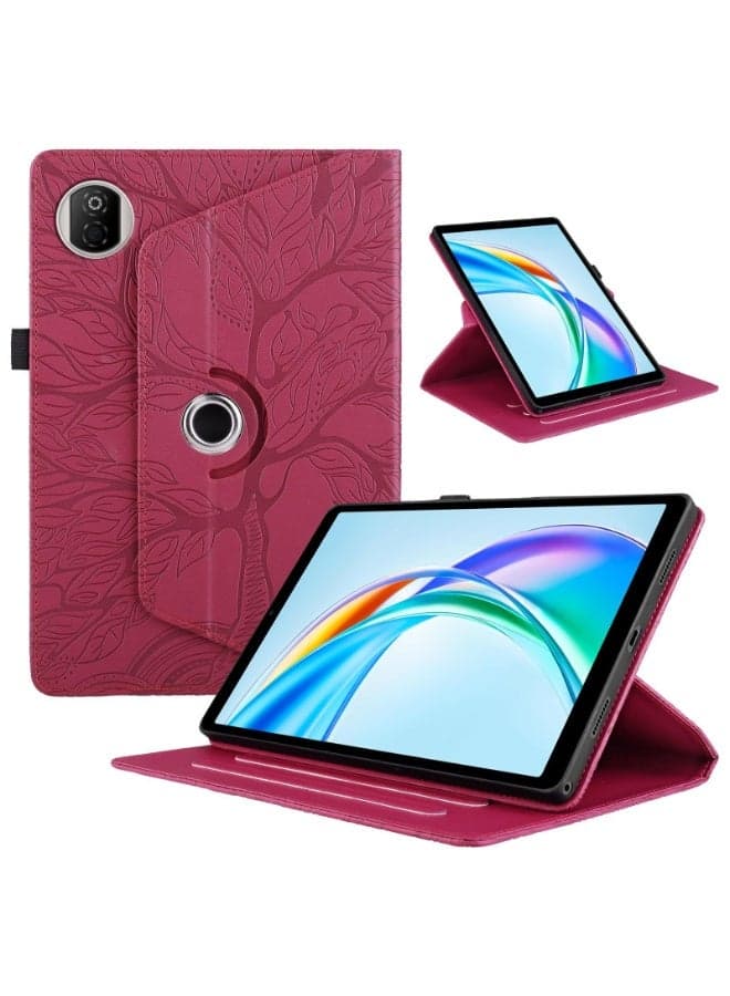 Case Compatible with Honor Pad X7 8.7 inch 2025 Tablet Case, PU Leather Folio Flip Cover 360 Degree Rotating Stand Tree of Life Embossed Shell Shockproof Cover