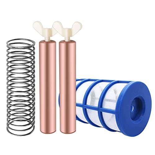 Zhitaoxun 6 Pcs Copper Anode Replacement Kit Solar Pool Replacement Copper Anode,4.13 x 0.71 Inch Threaded M6,Includes Copper Anode, Threaded Basket,Spring,Wing Screw