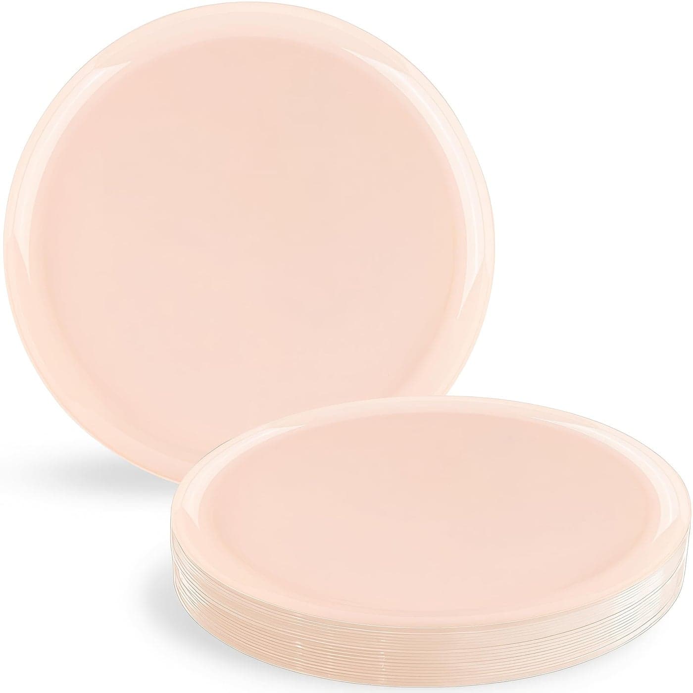 Blue Sky Edge Collection Pink Disposable Plates 63 10 Count Stylish Sturdy Disposable Dinnerware for Parties Events and Occasions