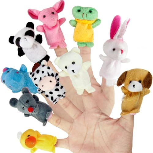 Sealive Finger Puppets for Toddlers 13 Preschool and Kids 10 Soft Velvet Animal Finger Toys for Toddlers 13 Easter Egg Fillers Perfect for Storytelling Educational Play and Party Favors