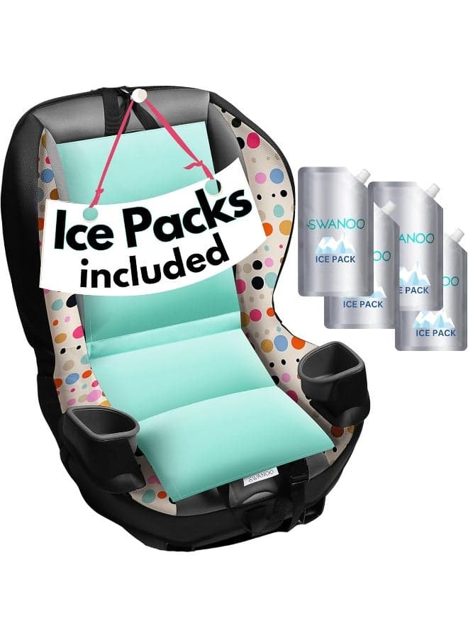 Swanoo Car Seat Cooling Pad, Stroller Cooling Pad with Ice Pack for Babies Toddler and Kids, Sun and Heat Cover Protector for Summer Carseat Cooler Liner