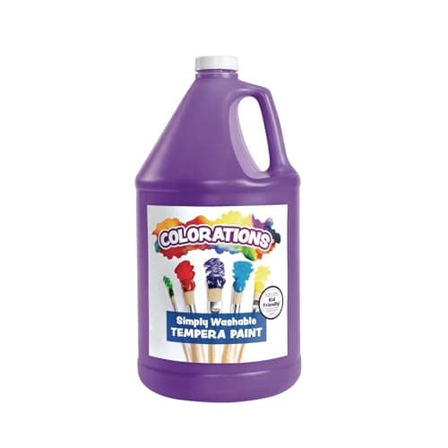 Colorations ParabenFree Washable Tempera Paint for Kids 1 Gallon Value Size Vibrant Purple NonToxic and Made in The USA