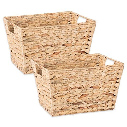 DII Hyacinth Collection Storage Baskets, Natural, Medium Set, 2 Piece