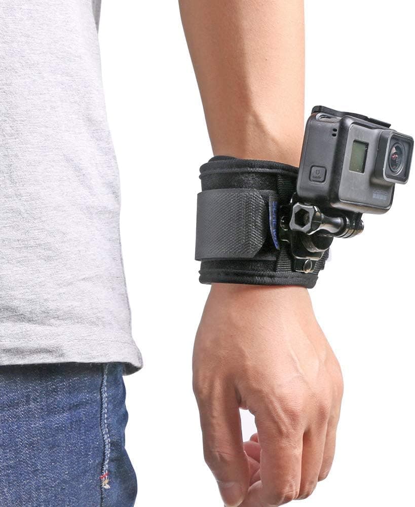 SHOPEE 360 Degree Rotation Hand Strap Mount Hand Glove Wrist Strap Mount for Hero 13/12/11/10/9/8/7/6/5/4 Black, Osmo Action 5 Pro/4/3 and Other Action Camera