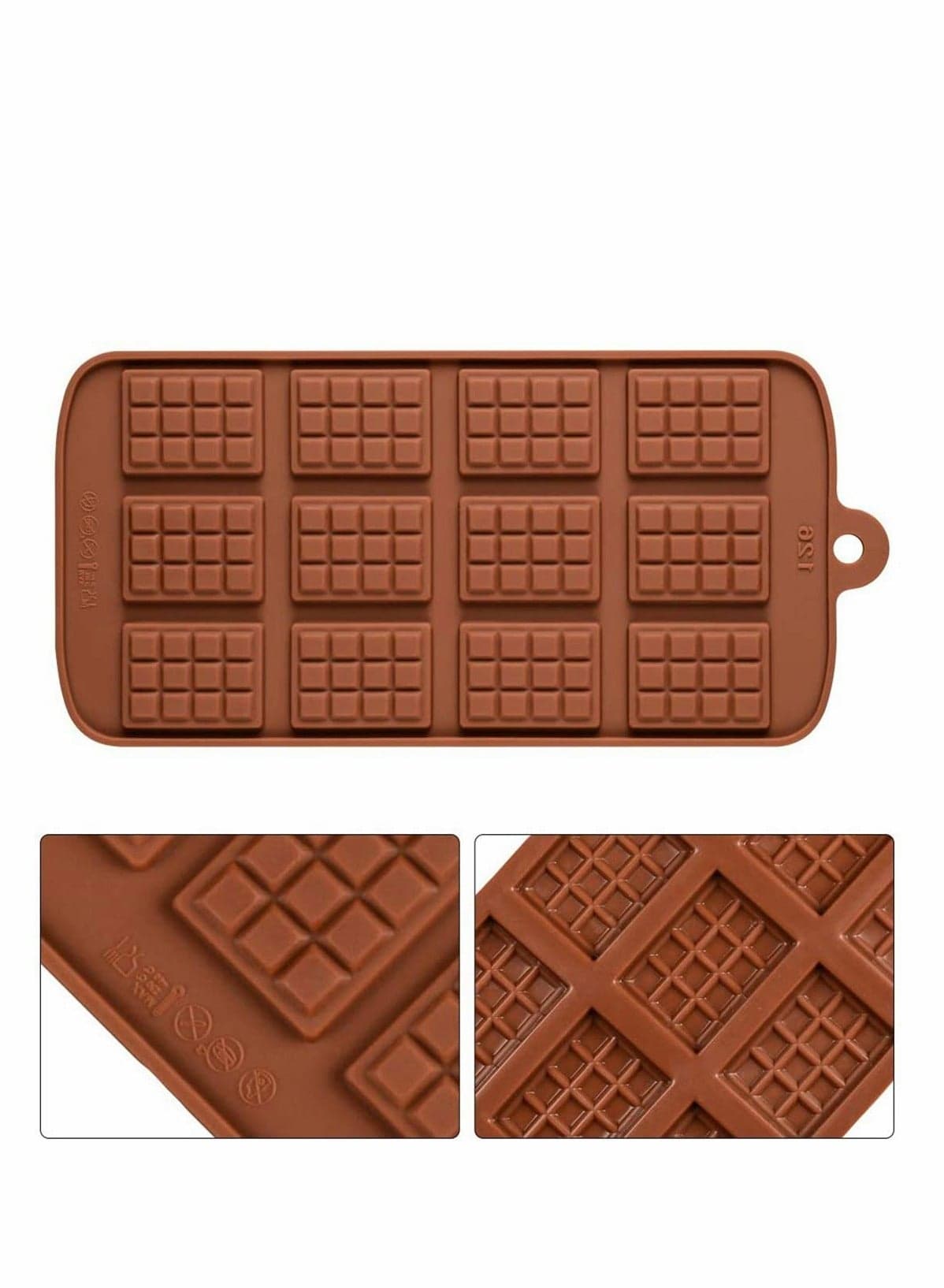 Square Silicone Candy Molds for Hard Candy Chocolate Gummy Caramel, Ganache, Ice Cubes, Pack of 4
