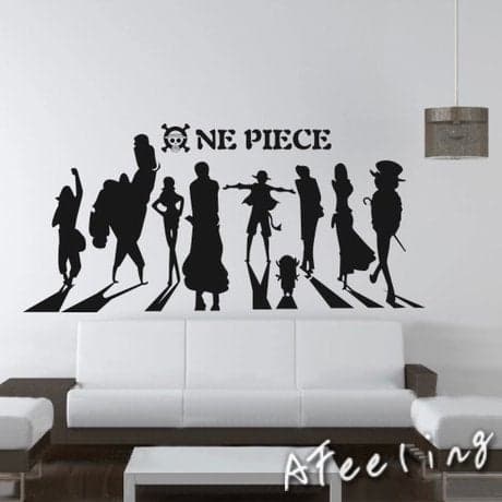 CVANU Un Pezzo Della Decalcomania giapponese del fumetto di one Piece adesivi murali Della decorazione Della parete Decalcomanie Della parete a casa un Pezzo Decal