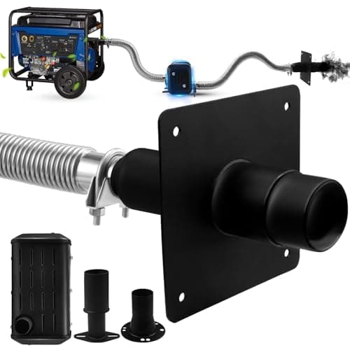 2026 Upgraded Universal Generator Exhaust Extension Silencer Kit with Muffler Box 78 Noise Reduction Fits HondaFirmanetc Super Quiet and Safe Exhaust Design for HomeCampingRV Backup