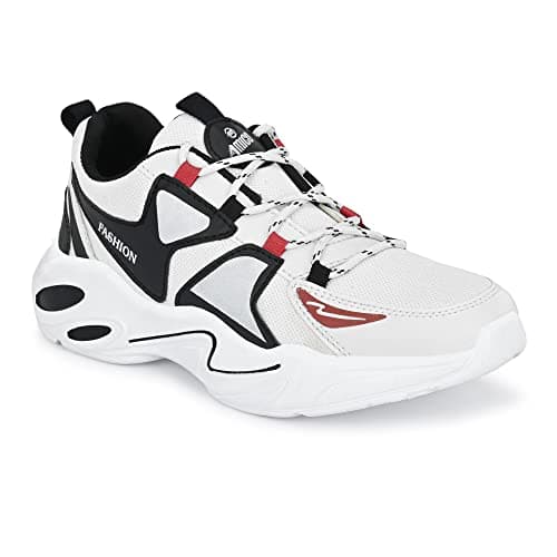 Amico Men's & Boys Multicolor Running Casual Sports Shoes (White, Numeric_10)