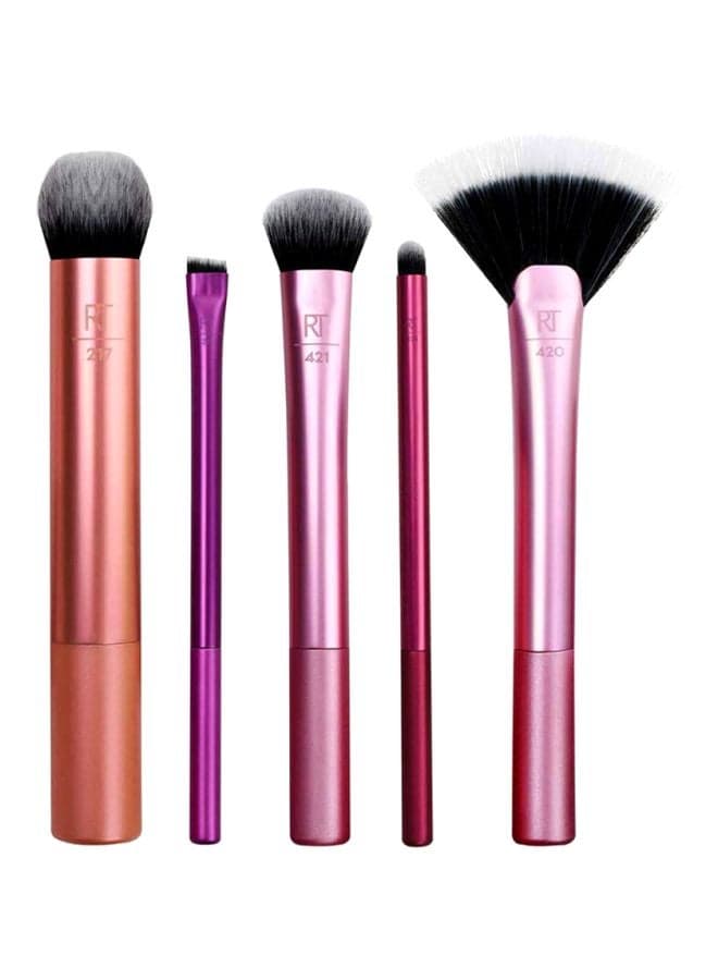 5-Piece Face Makeup Brush Set Multicolour