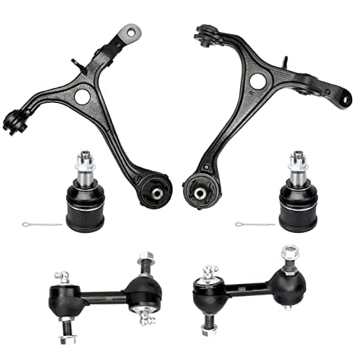 DRIVESTAR New 6PC Set Front Lower Control Arms W/Ball Joints and Sway Bar End Links, K90456 K90457 K80228 K640290 K640289, for Acura TSX 2004-2008, for Honda Accord 2003 2004 2005 2006 2007