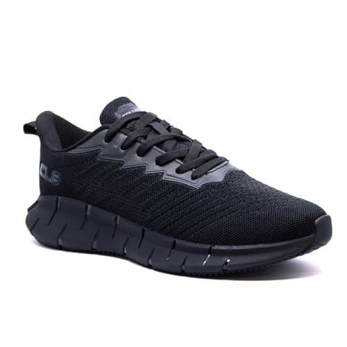 Columbus Rebel Men's Sports Shoe - Running, Walking, Training & Gym, Outdoors - Black & Dark Grey, UK6
