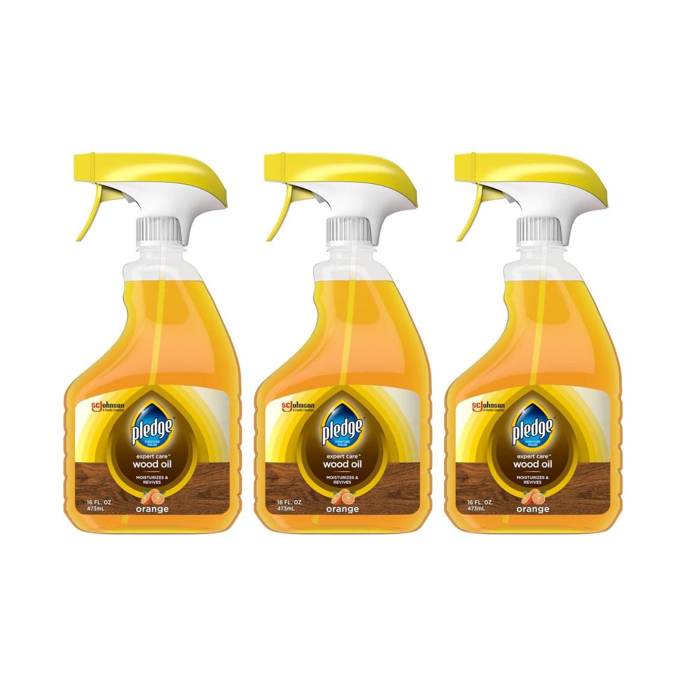 Pledge Revive It Restoring Oil, Orange 16oz (3-Pack, Packaging May Vary)