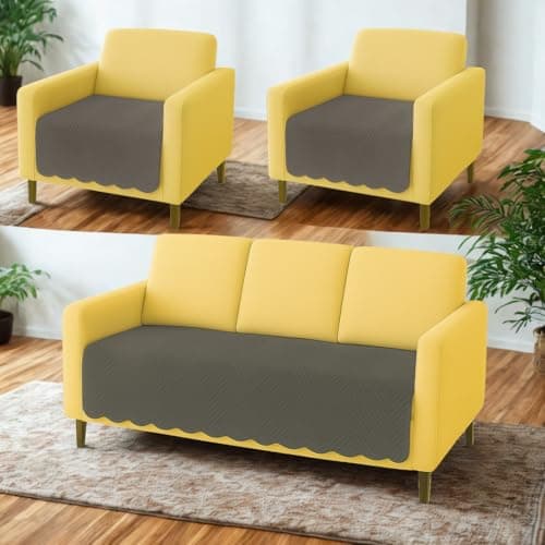 Homerz Premium 5 Seater (3+1+1) Velvet Sofa Cover Panel, Soft and Velvety Fabric, Vibrant Colours (Grey, 5 (3+1+1) Seater)