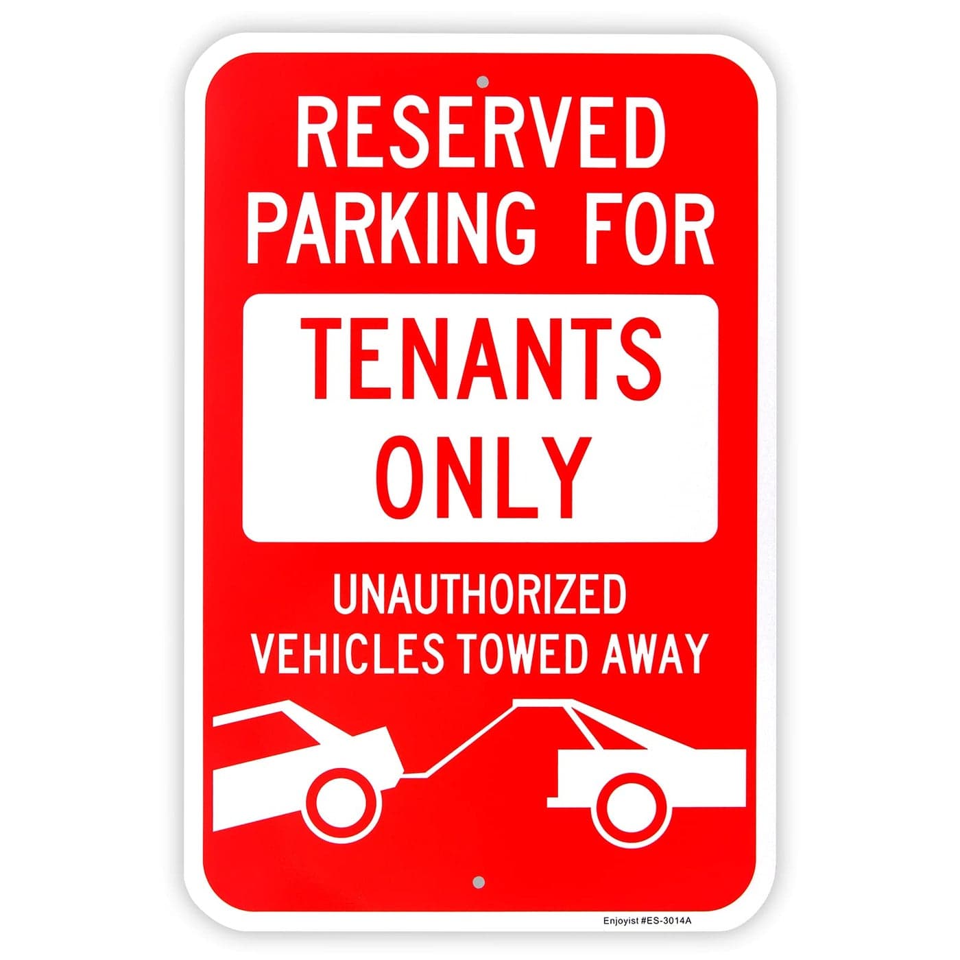 Large Reserved Parking Sign Tenants Parking Only Sign 18x 12 040 Rust Free Aluminum Reflective UV Protected and Weatherproof