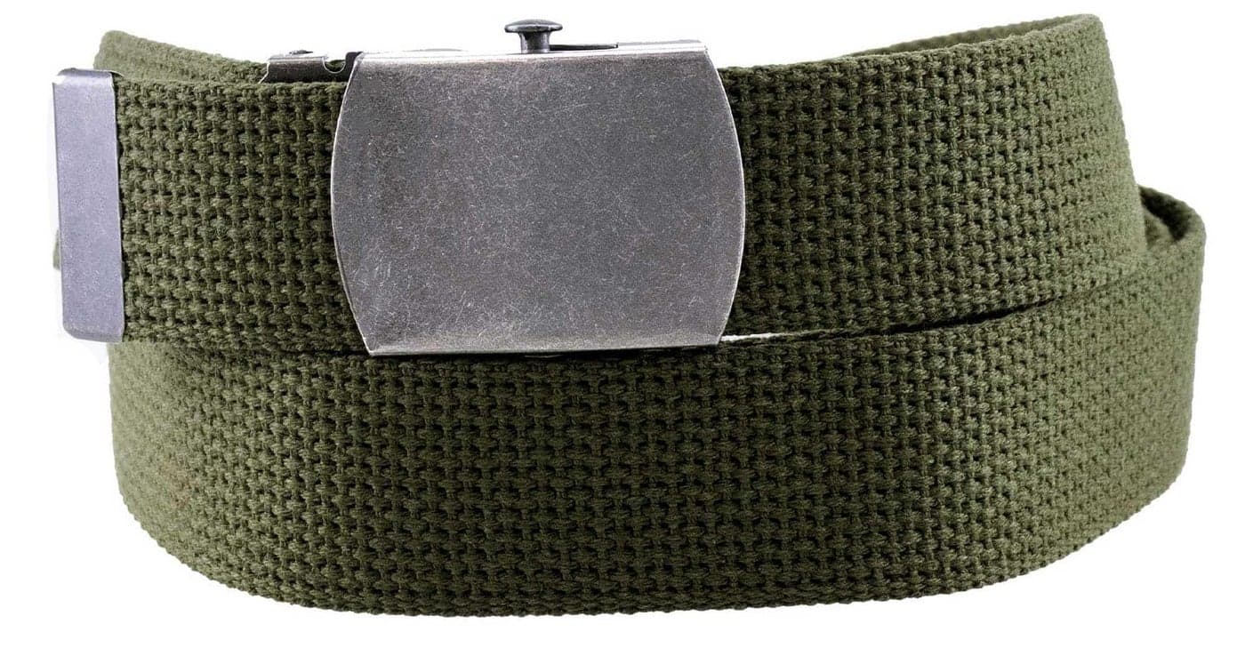 Thomas Bates Cargo Cotton Military Web Belt (Olive)