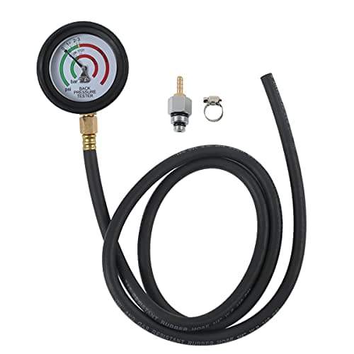 CMTOOL Exhaust Back Pressure Tester Kit with Carton Packaging, Professional Car Exhaust Back Pressure Gauge with 6-Foot Hose, with Adapter & Hose Clamp