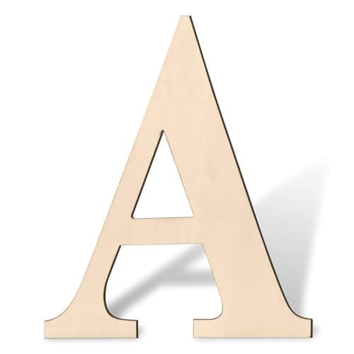 Large Wooden Letters 17 inch Big Wood Letter A for Wall Decor Unfinished Blank Giant Wooden Alphabet Letters for Crafts Birthday Parties Rustic Wedding Christmas Home Decoration Baby Shower