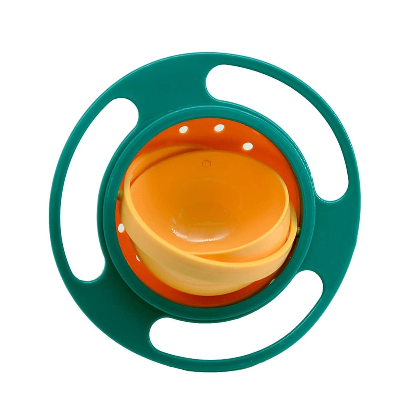 Song Qing Magic Gyro Bowl 360 Degree Rotate SpillProof Bowls with Lid Plastic Creative Dishes Practice Feeding Bowls