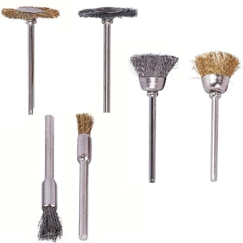 DIY Crafts 6 Pcs, Gold Buffing Wheel, 6 Pcs, Gold, Brass Steel Buffing Wheel Cup End Polishing Cleaning Grinding Accessories Brush Set for Dremel Rotary Tools Remove Burrs(6 Pcs, Gold Buffing Wheel)