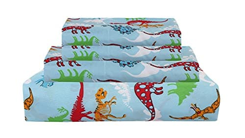 MALLARY BY MATTHEW Kids Super SoftSoft 100 Microfiber Print Sheet Dinosaurs Print Twin