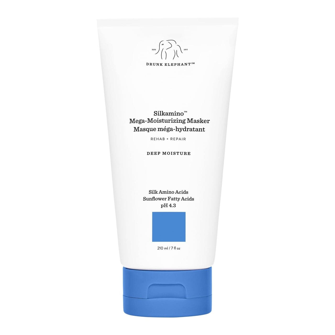 Drunk Elephant Silkamino MegaMoisturizing Masker 210 ml7 fl oz Silk Amino Acids Clean Clinical SulfateFree CrueltyFree DermatologistTested Free of Essential Oils Silicones and SLS