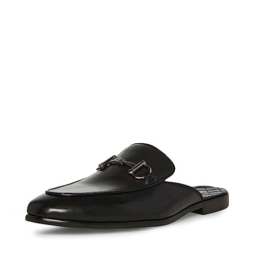 Steve Madden Men's Dazling Mule, Black Leather, 9.5