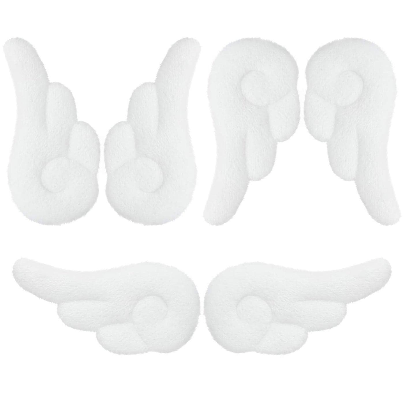 WILLBOND 3 Pairs Angel Hair Clips Halloween Cute Hair Barrettes Leather Clips Cosplay Cartoon Hairpins Adorable Plush Barrettes Accessories for Valentine Women Girls