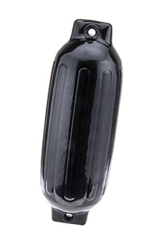 Seachoice Twin Eye Ribbed Boat Fender, Black, 8-1/2 In. X 27 In.
