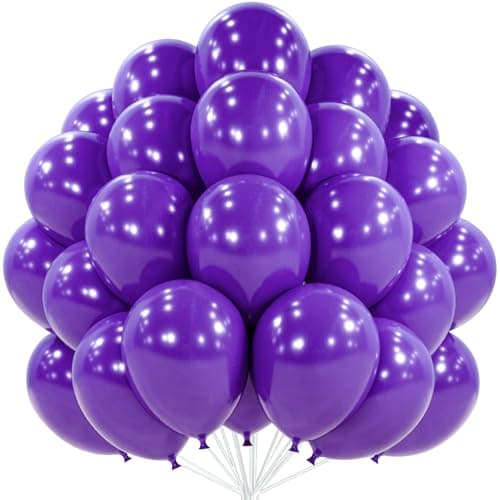 PartyWoo Dark Purple Balloons 50pcs 12 Inch Royal Purple Latex Helium Balloons for Birthday Baby Shower Graduation Anniversary Bachelorette Princess Butterfly Themed Party Decorations PurpleY16