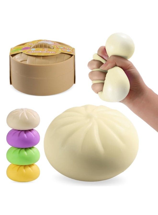Soft & Fluffy Sensory Dumpling Toy, Mystery Inside, Stress-Relieving Gift for Kids & Adults, Anxiety Squeeze Toy for Boys & Girls, Plush Stuffed Toy for Teenagers