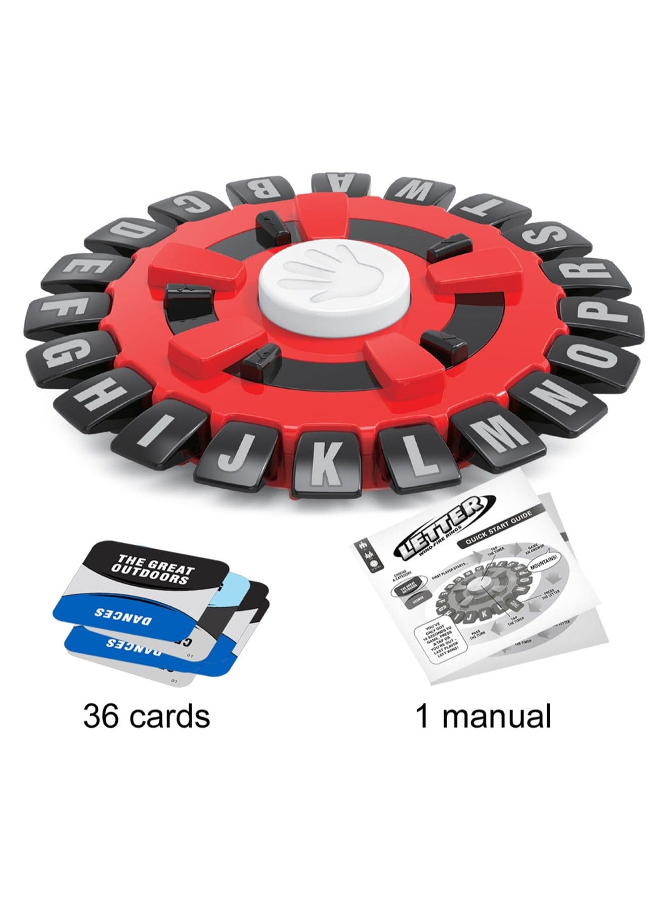 Red, Words, Fast Paced Family Board Game, Choose A Category And Race Against The Timer To Be The Last Player Standing, Learning Game For All Ages