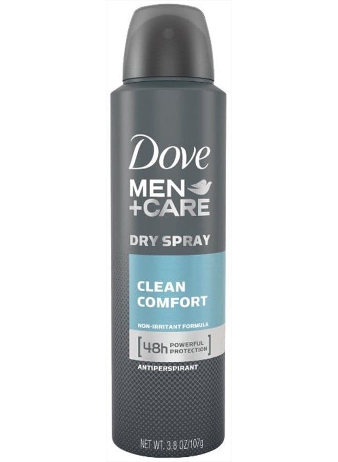 Men + Care Dry Spray Antiperspirant, Clean Comfort 3.8 oz (Pack of 3)