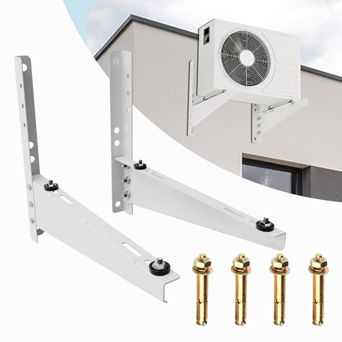 Duiliuu Mini Split Wall Mounting Bracket for 900018000 BTU Air Conditioner Heavy Duty AC Support Bracket for Outside Holds Up to 330lbs