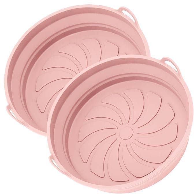 VATSHVI Silicone Air Fryer Liners Reusable Air Fryer Pot Air Fryer Accessories Air Fryer Inserts Pink