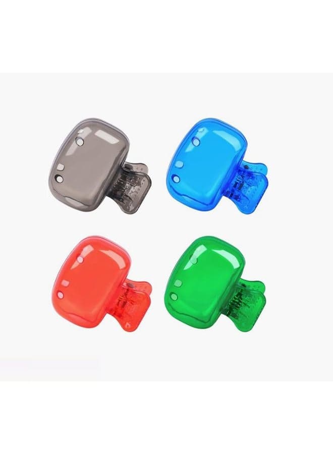 4 Pack Travel Toothbrush Head Covers Toothbrush Protector Cap Brush Pod Case Protective Portable Plastic Clip for Household Travel, Camping, Bathroom, School, Business