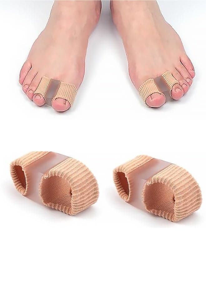 2Pcs Silicone Toe Separators, Gel Toe Corrector Toes Separators Straightener for Women Men