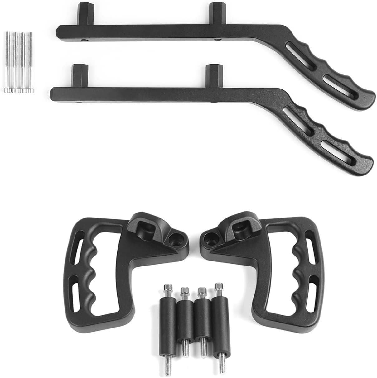 Voodonala Front & Rear Grab Bar Handles for 2007-2019 Jeep JK Wrangler & Unlimited - Black