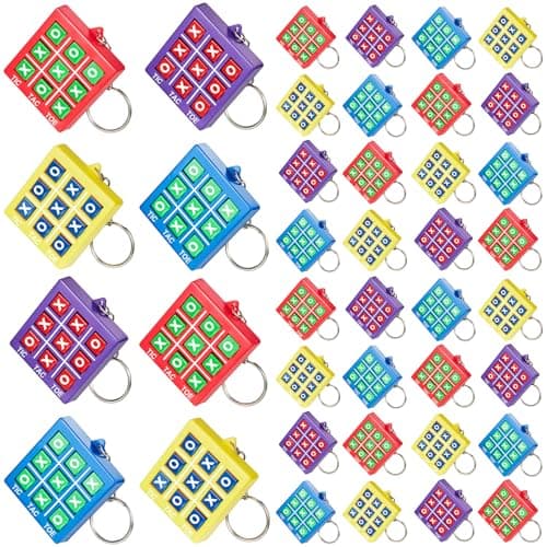 Hicarer 200 Pcs Tic Tac Toe Game Party Favor Goodie Bag Stocking Stuffer Kids 812 Tic Tac Toe Keychain Classroom Prize Puzzle Game Birthday Party Gift for Boy Girl Valentines Day Classic Color