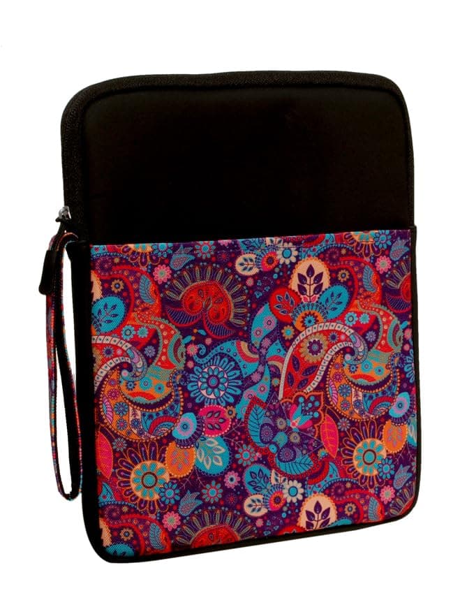 ProElite Tablet Sleeve Case Cover for Upto 11.5" for iPad 10.2/Air 10.9/Pro 11/ Samsung/Lenovo/Galaxy Tab A9 Plus/S8/S9/Realme Pad/Honor Pad X9/Xiaomi Mi pad 7/Redmi Pad/Oneplus Pad, Black Paisley