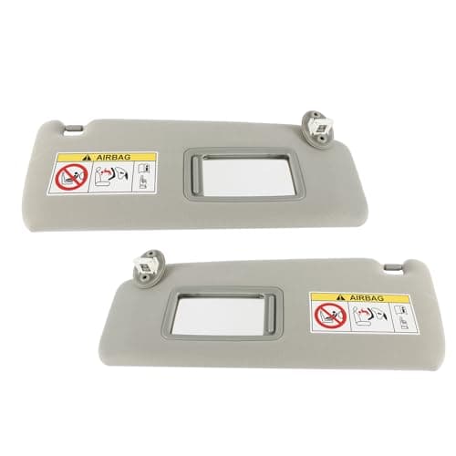 PEVAST Left Driver & Right Passenger Side Sun Visor Replacement for Lexus GX460(10-23) Toyota Land Cruiser Prado(09-23) Compatible with OEM74320 60C80 E0,74320 60C50 74310 60J30B0,74310 60D70A1(Gray)